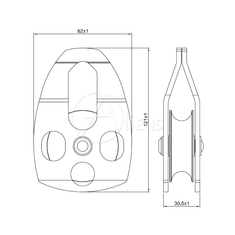 Aliens Umlenkrolle Big Pulley Open AB710